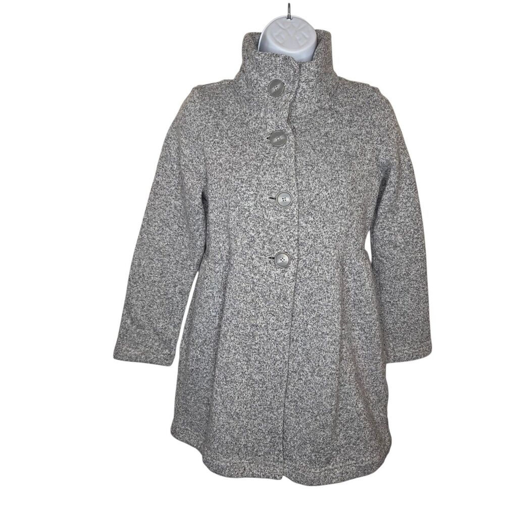 Patagonia Girls Better Sweater Coat Gray Button Front Jacket Size XL (14)